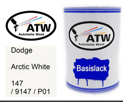 Dodge, Arctic White, 147 / 9147 / P01: 500ml Lackdose, von ATW Autoteile West.
